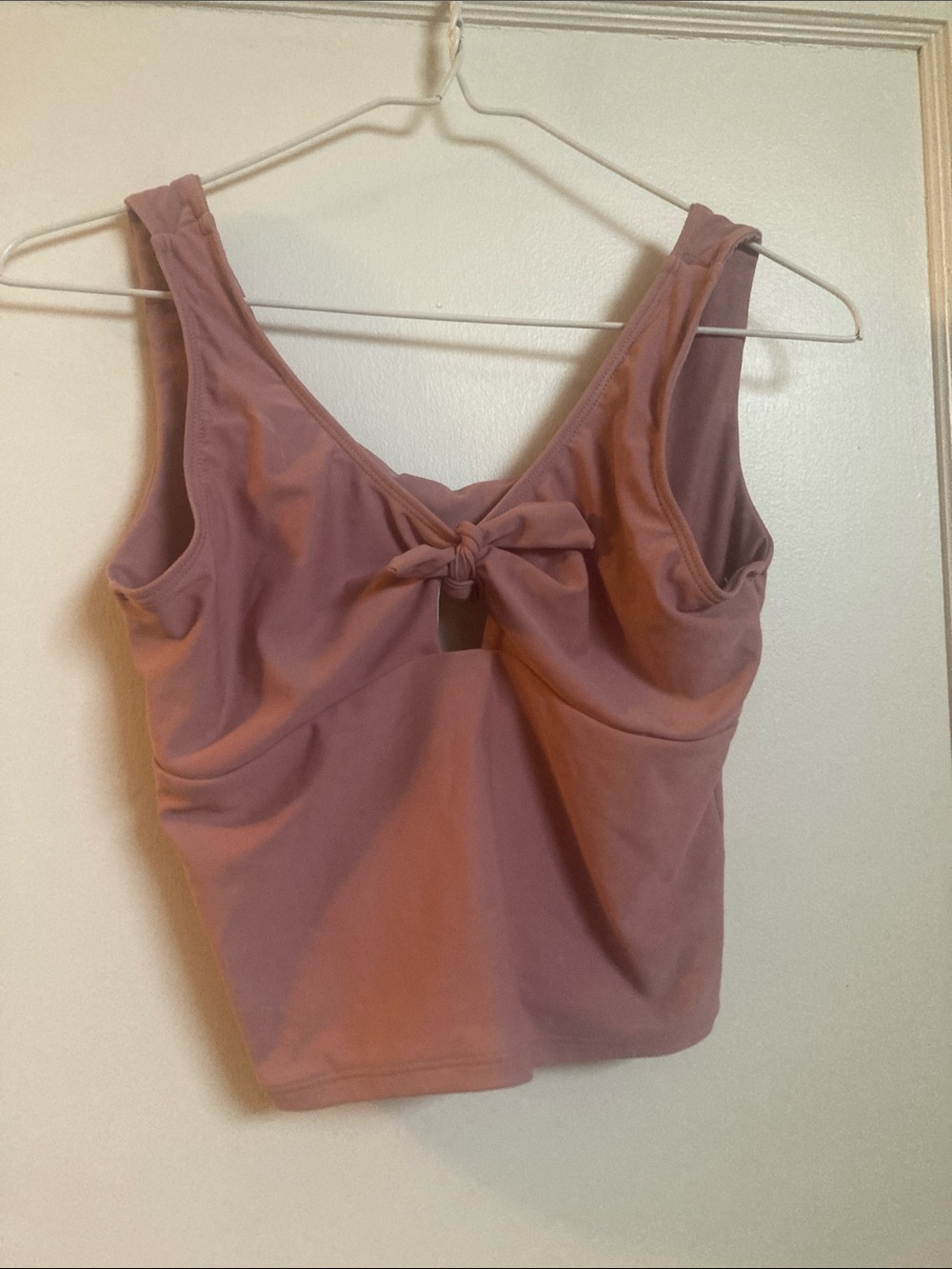 adorable Geode Swimwear mauve crop tankini with tie
